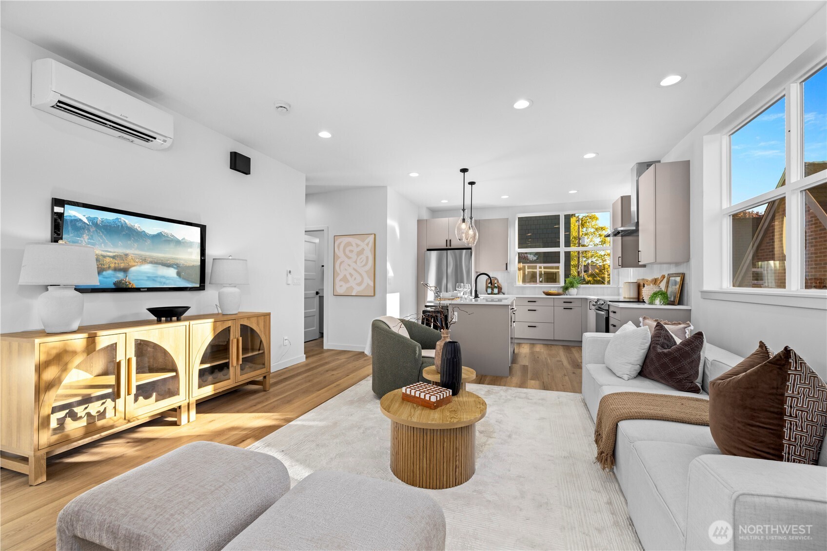 1704 North 47th Street Seattle, WA 98103 - Photo 6 of 38 a living room with furniture and a flat screen tv