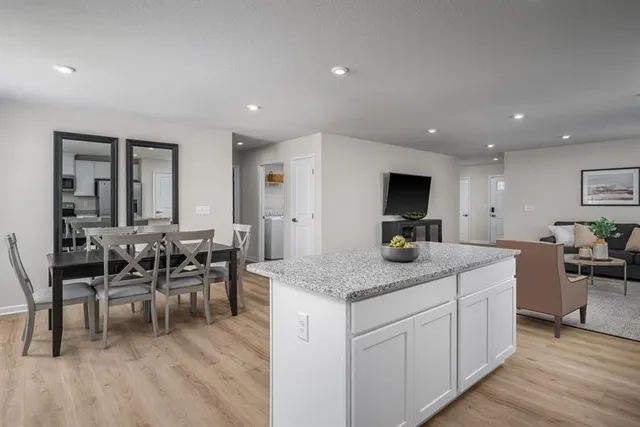 a view of living room and dining room