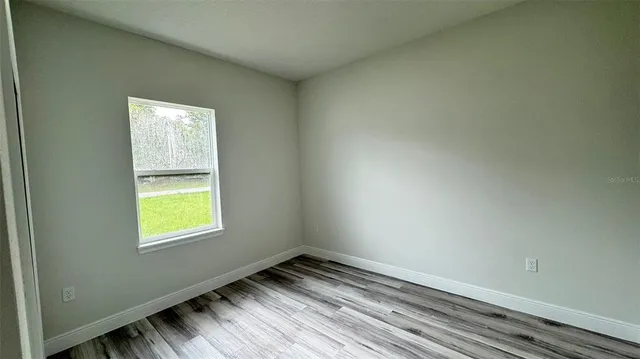 an empty room with a window