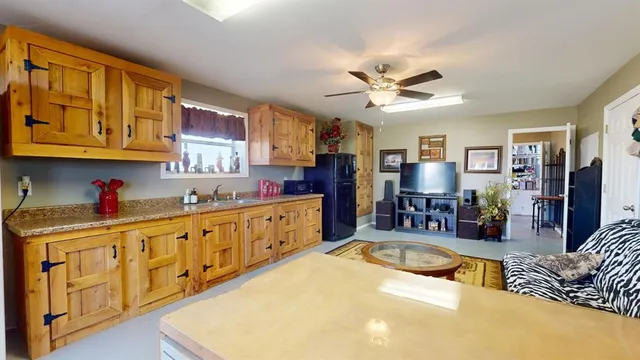 a view of an ocean from a yard