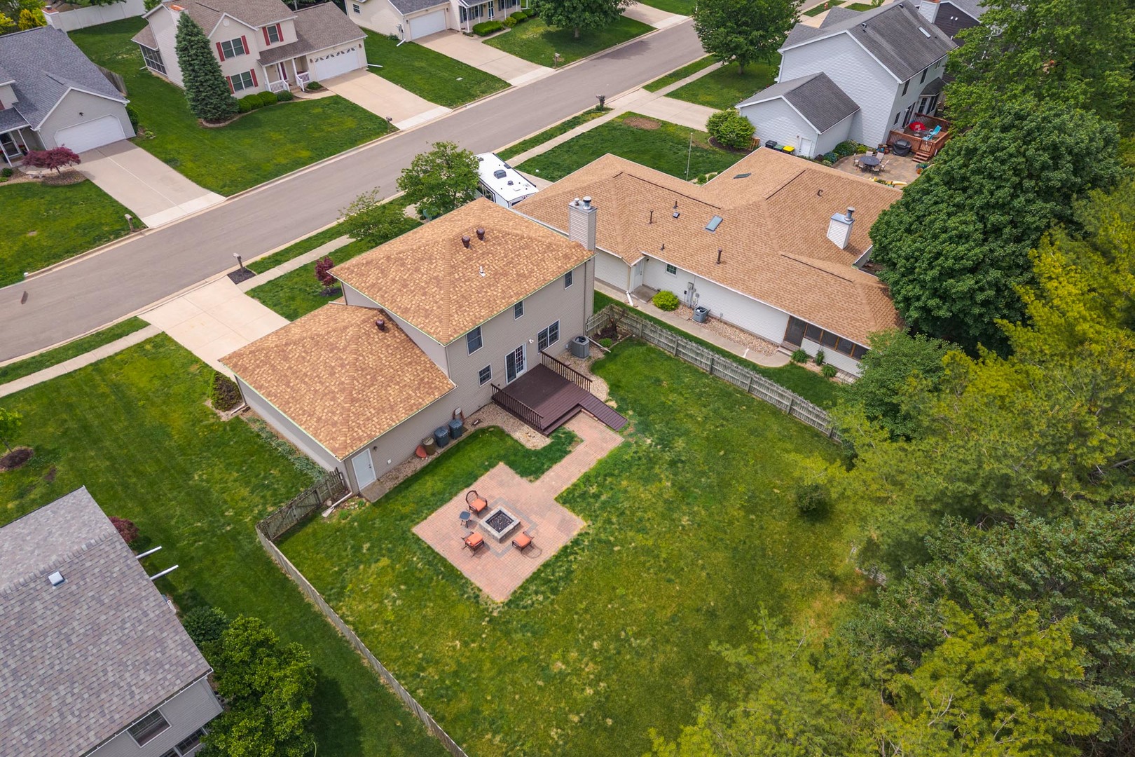 814 Landau Lane Normal, IL 61761 - Photo 57 of 58 an aerial view of a house with a garden
