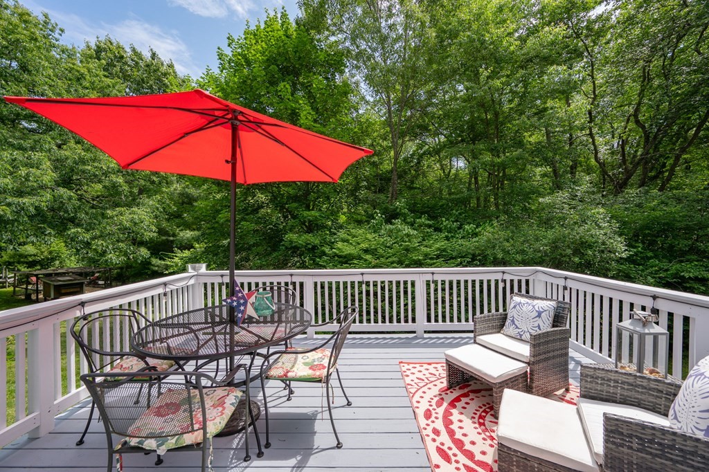 79 North Street Hanover, MA 02339 - Photo 19 of 42 a view of balcony with wooden floor and outdoor seating