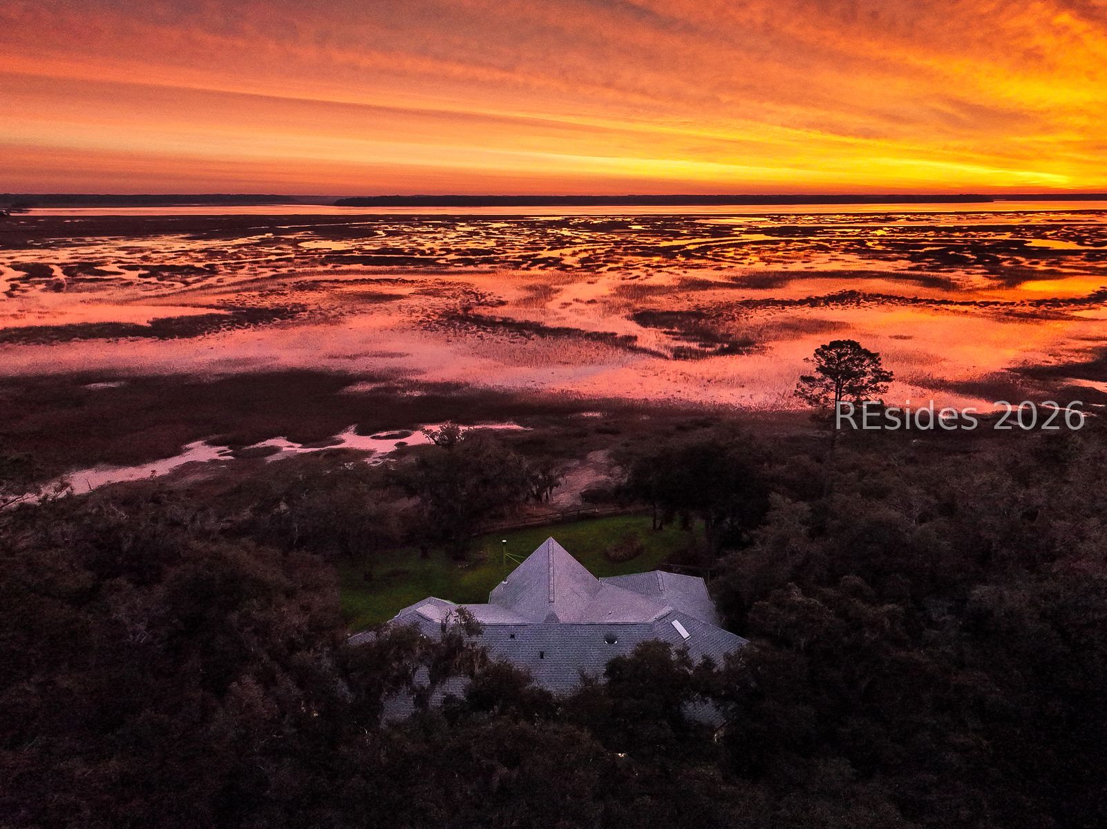 347 Broadview Drive Ridgeland, SC 29936 - Photo 3 of 100 Unedited Sunrise View over the Broad River