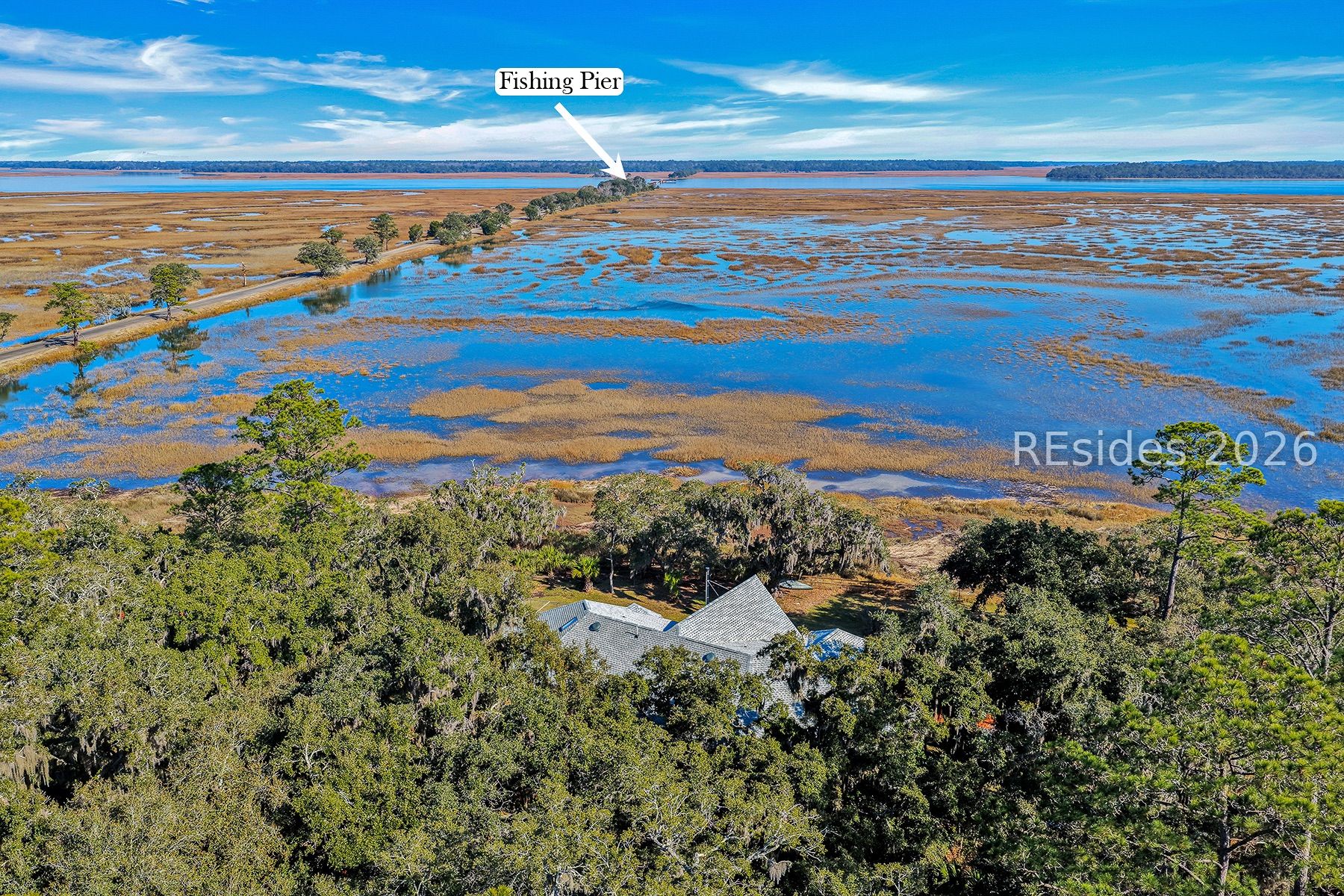 347 Broadview Drive Ridgeland, SC 29936 - Photo 78 of 100 Arial View from front of Home
