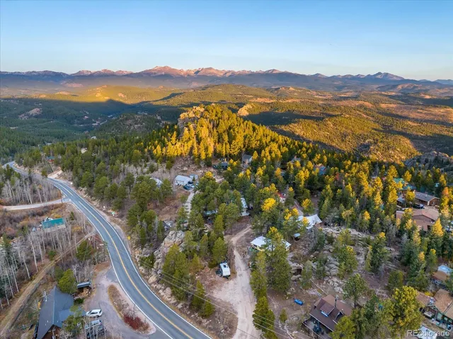 a view of city and mountain