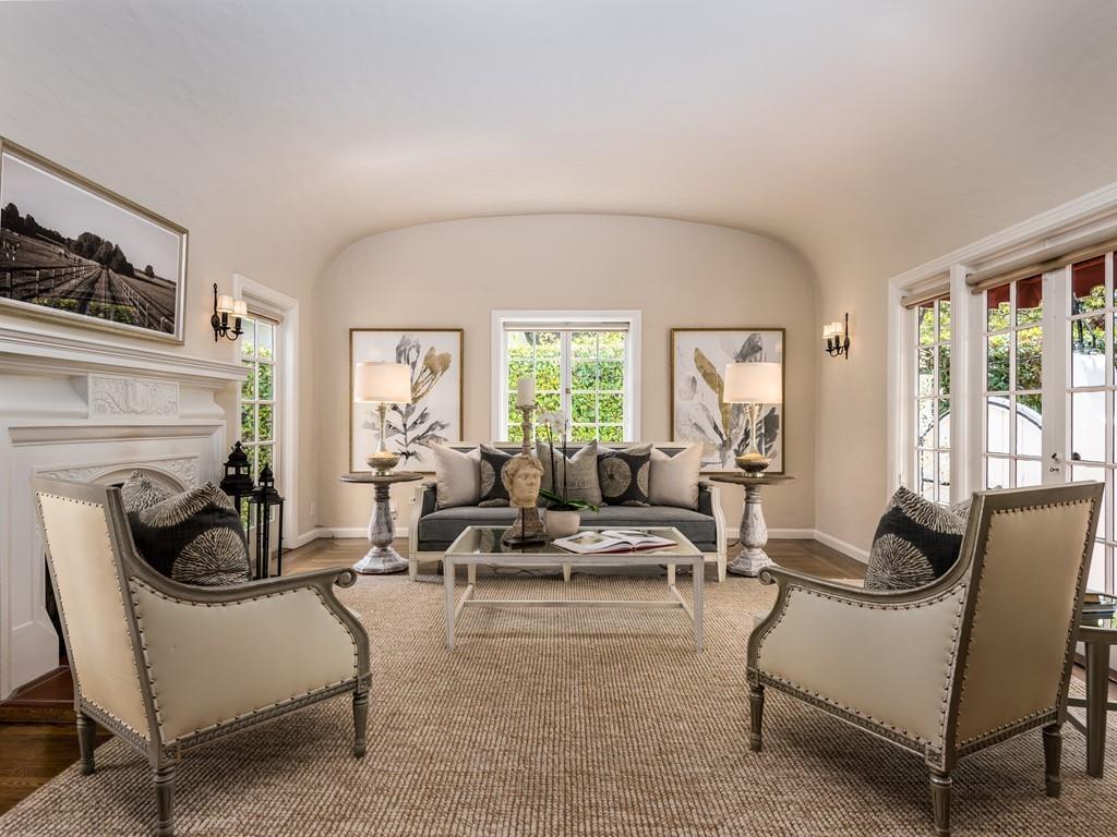 820 Crescent Avenue San Mateo, CA 94401 - Photo 3 of 27 a living room with furniture and a fireplace