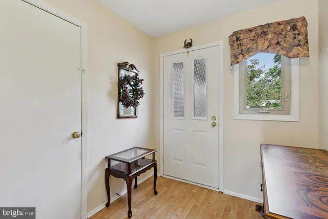 a view of a livingroom with a window