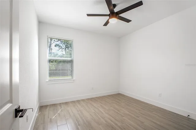 an empty room with a window