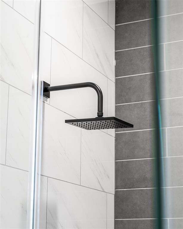 24419 Southwest Kingsway Circle Punta Gorda, FL 33983 - Photo 41 of 51 a close view of a glass door shower a sink and a window