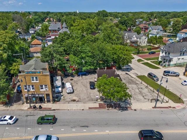 an aerial view of a city