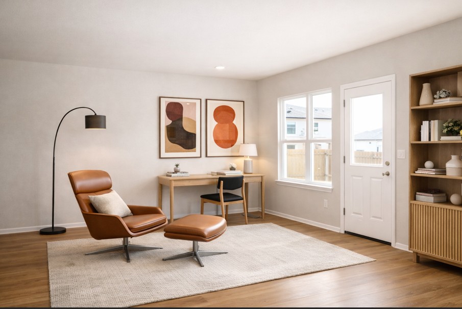 11905 Dillon Fls Drive Austin, TX 78747 - Photo 5 of 9 a living room with furniture a rug and a window