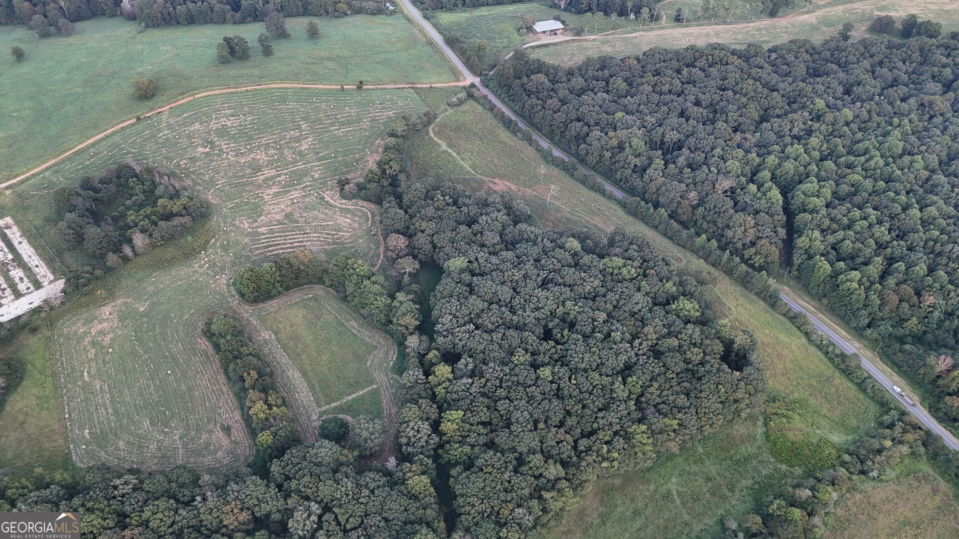 9 West L Williams Road Commerce, GA 30530 - Photo 31 of 34 a view of a dry yard with large trees