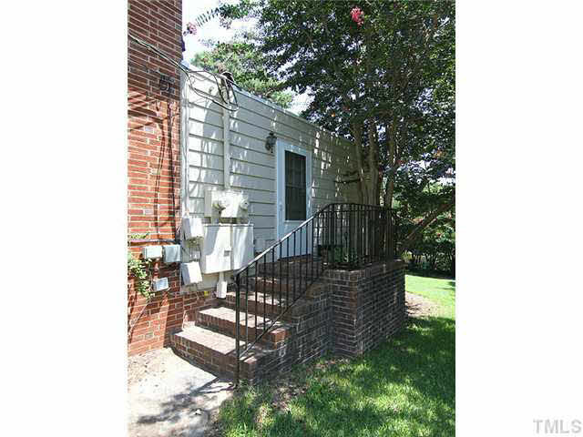1724 Nottingham Road Raleigh, NC 27607 - Photo 17 of 25 Rear apartment entrance. Flat roof on this addition was replaced 2014. Apartment