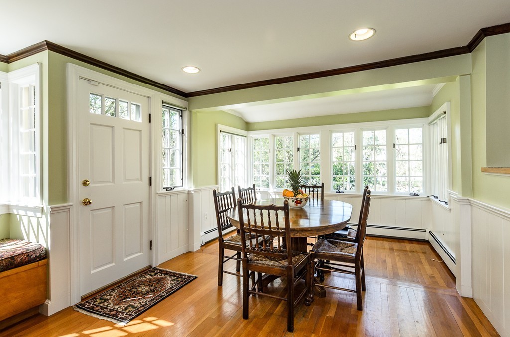 68 Old Farm Road Newton, MA 02459 - Photo 9 of 23 a view of a dining room with furniture window and wooden floor
