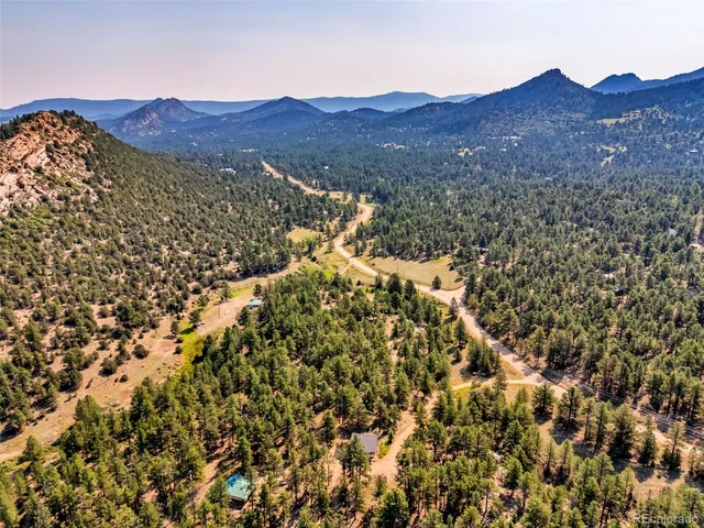 a view of city and mountain
