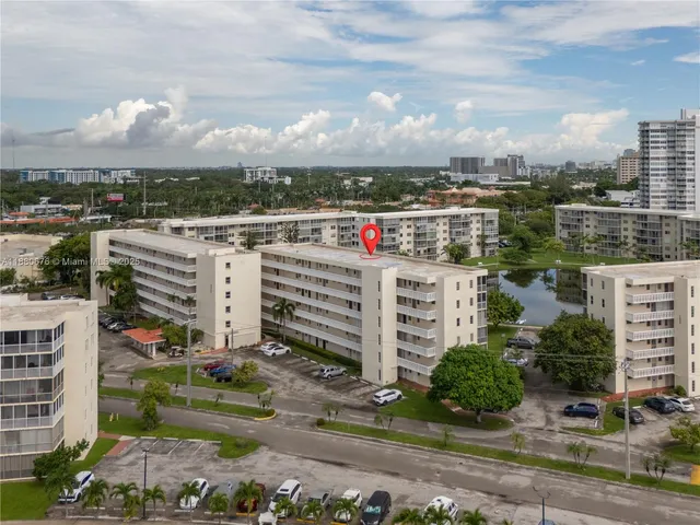 a city view with tall buildings