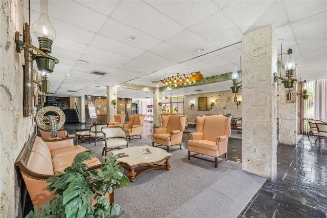 a view of a chairs and table in a patio