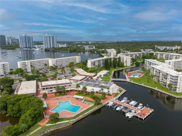 a view of a city with tall buildings