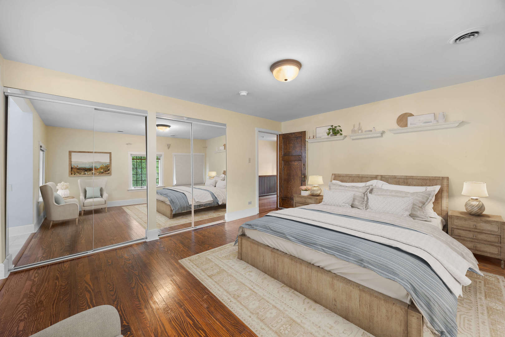 260 Maplewood Road Riverside, IL 60546 - Photo 22 of 48 a bedroom with a large bed and a couch