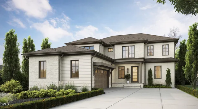 a house view with a garden space