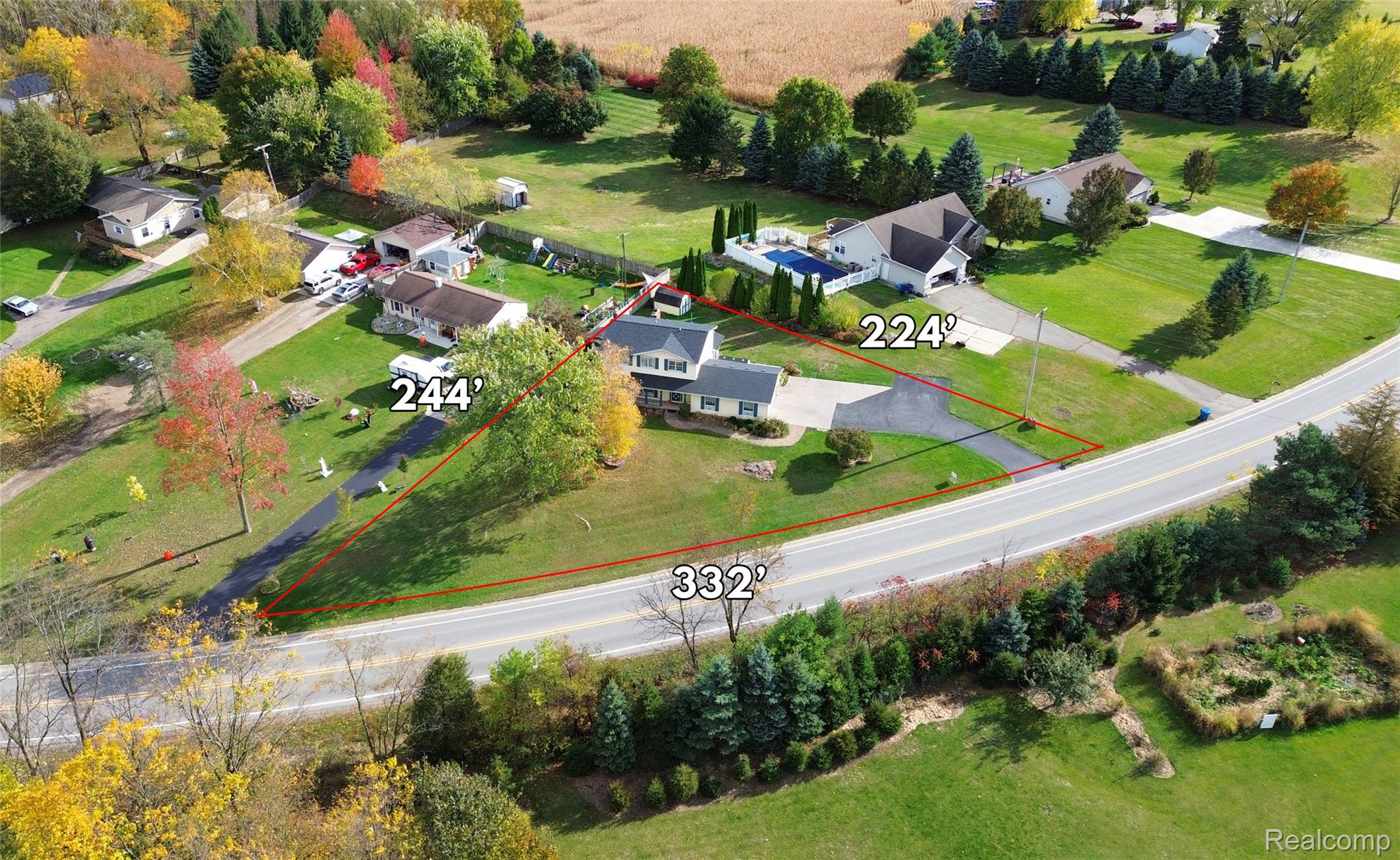 15489 Linden Road Linden, MI 48451 - Photo 24 of 25 View of rural area with property boundaries highlighted