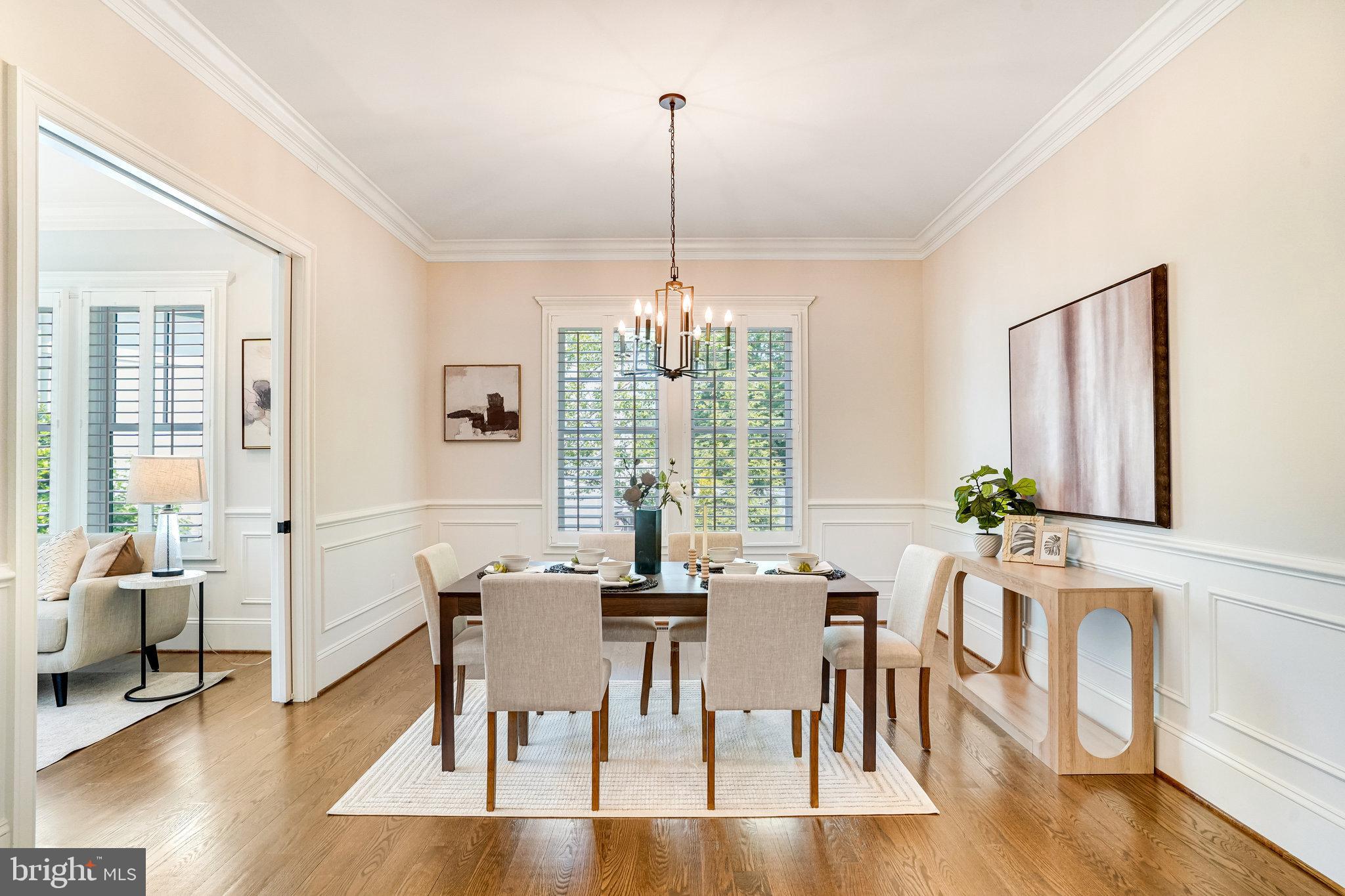 920 Ninovan Road Southeast Vienna, VA 22180 - Photo 8 of 44 a view of a dining room with furniture window and wooden floor