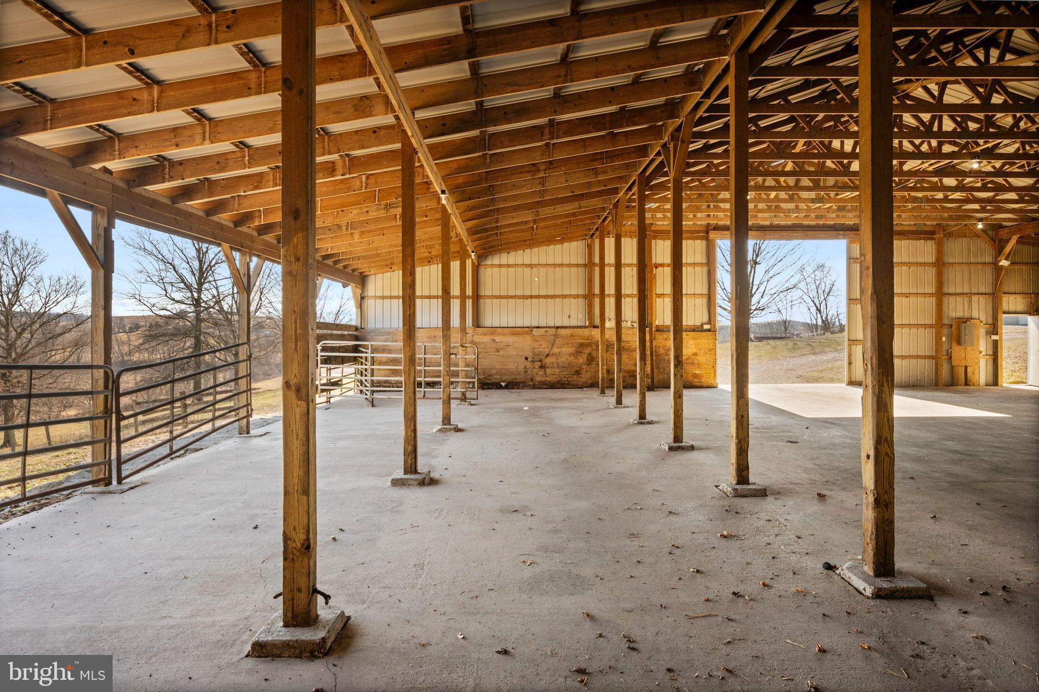 1485 Bachmans Valley Road Westminster, MD 21158 - Photo 56 of 91 Spacious barn with rustic wooden beams.