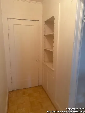 a bathroom with a sink and mirror