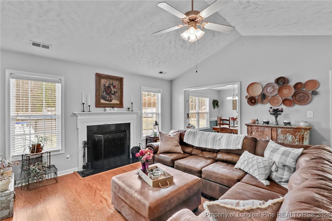 6657 Hillbrook Road Hope Mills, NC 28348 - Photo 7 of 50 a living room with furniture and a fireplace