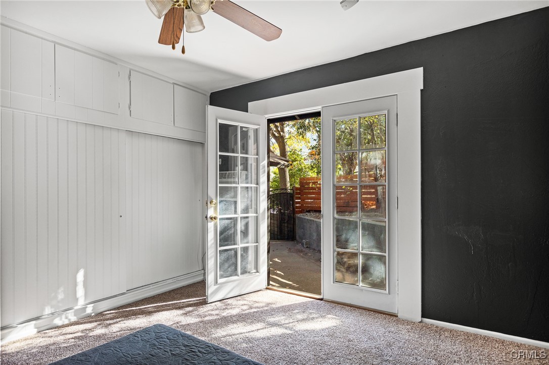 528 Springy Path Crestline, CA 92325 - Photo 13 of 20 French Doors to Back Patio in Bedroom