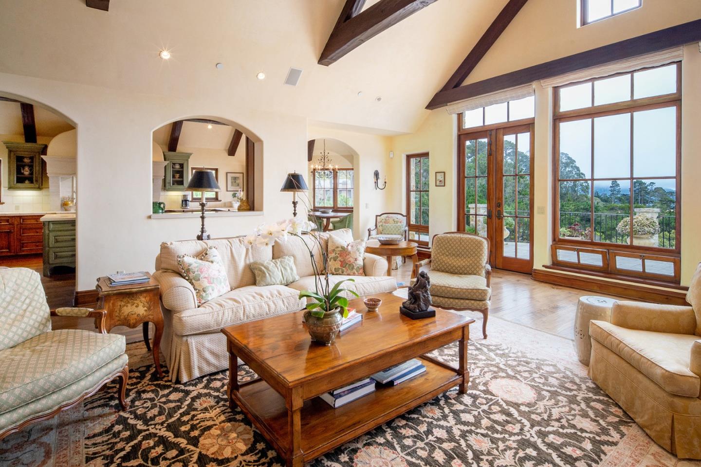 1606 Sonado Road Pebble Beach, CA 93953 - Photo 12 of 47 a living room with furniture and a large window