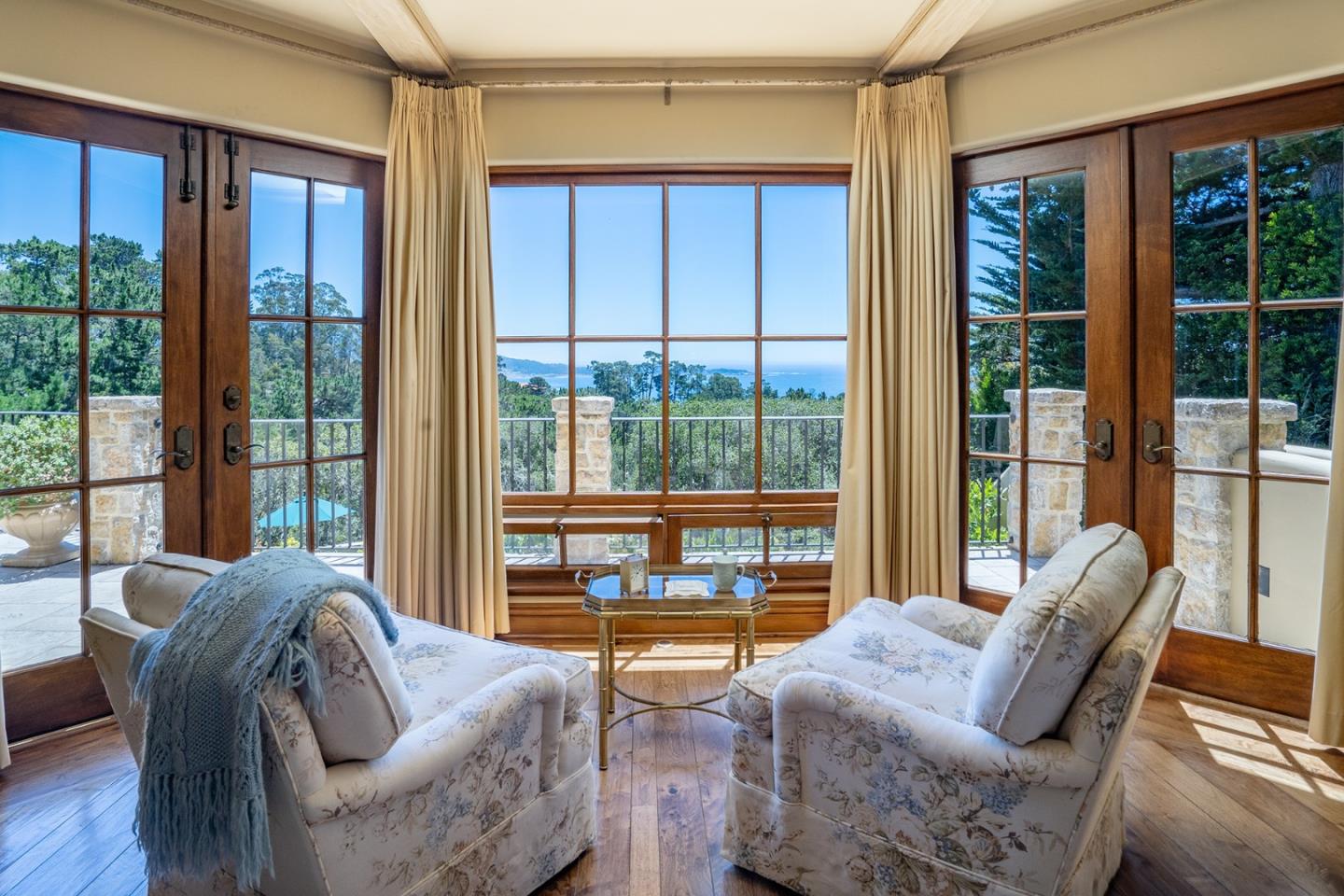 1606 Sonado Road Pebble Beach, CA 93953 - Photo 25 of 47 a living room with furniture and a large window