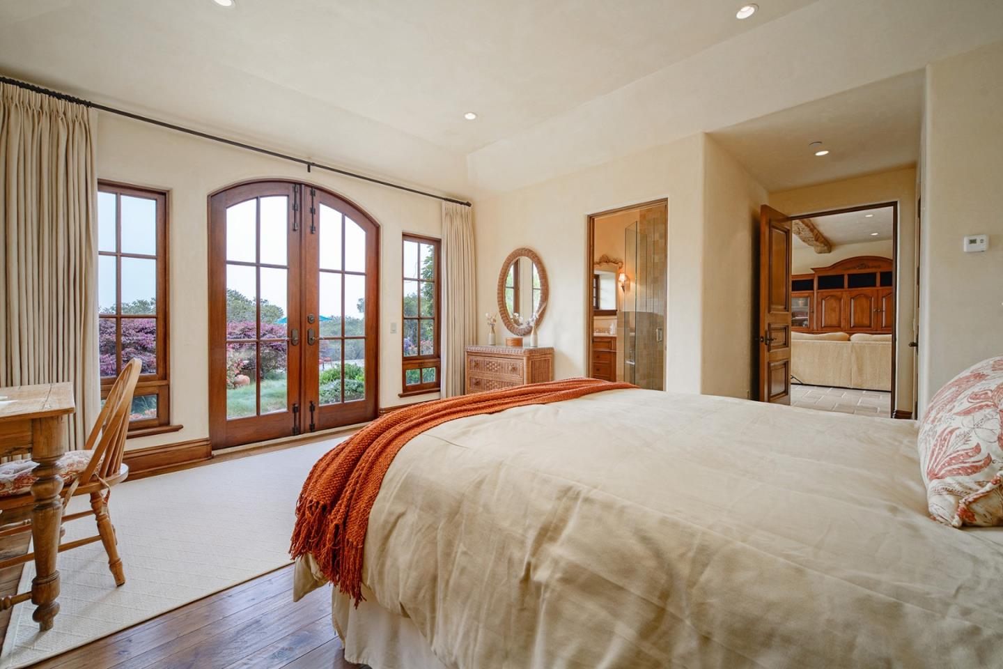 1606 Sonado Road Pebble Beach, CA 93953 - Photo 43 of 47 a spacious bedroom with a large bed and a large window