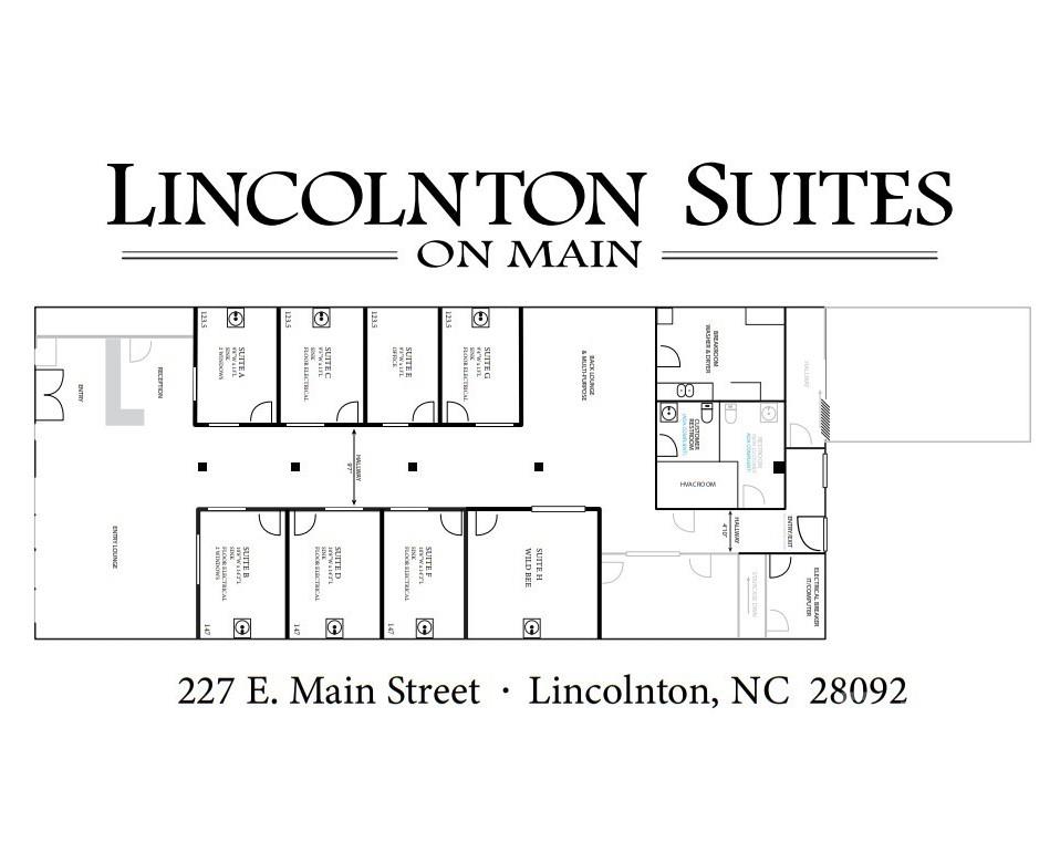 227 East Main Street, Unit SUITE C Lincolnton, NC 28092 - Photo 4 of 4 a black and white photo of a white wall