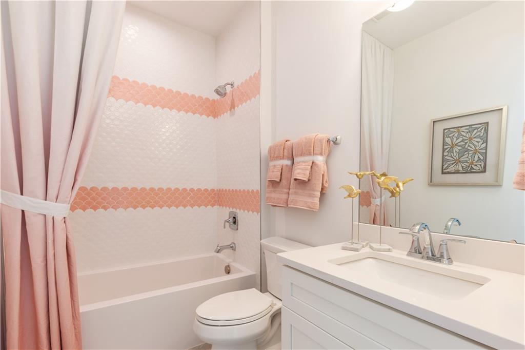 5136 Cline Hollow Road Export, PA 15632 - Photo 19 of 25 a bathroom with a granite countertop sink toilet and shower