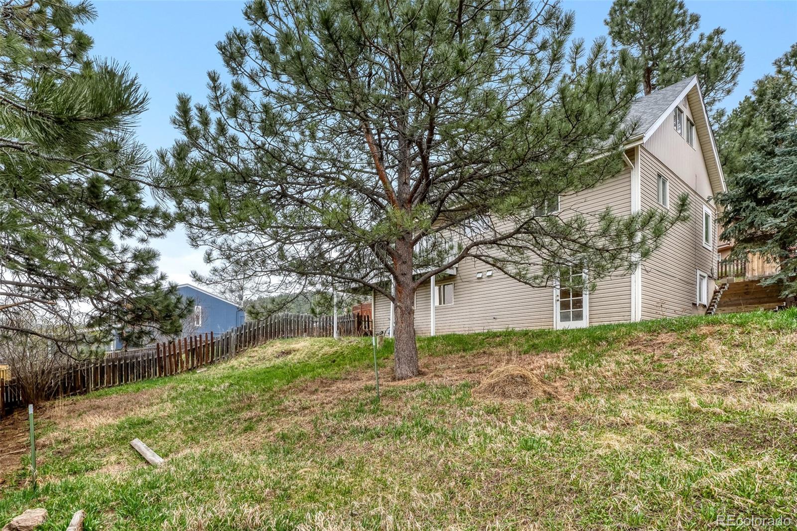 26207 South End Road Kittredge, CO 80457 - Photo 28 of 32 a tree in front of a white house