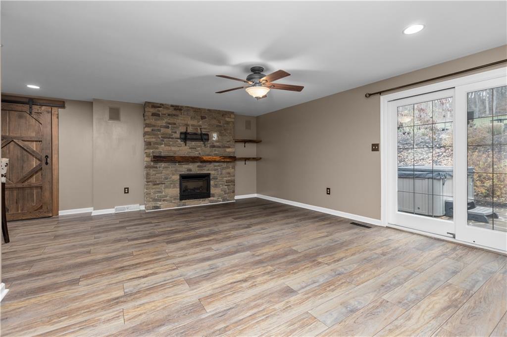 500 Davis School Road Washington, PA 15301 - Photo 27 of 48 a view of an empty room with a kitchen and a window