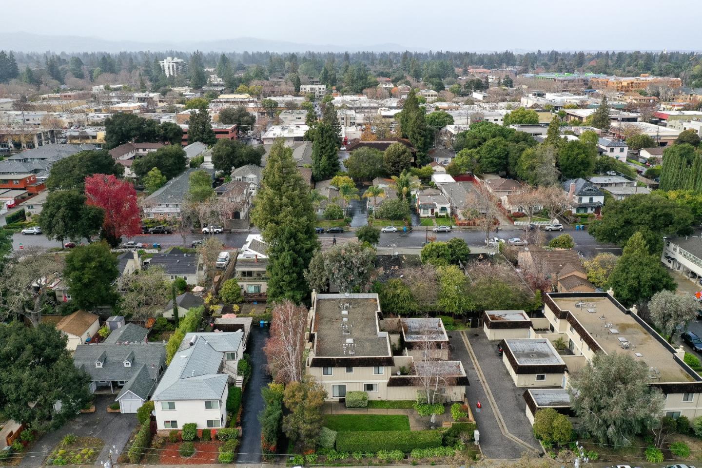803 Curtis Street Menlo Park, CA 94025 - Photo 16 of 17 an aerial view of residential houses with outdoor space