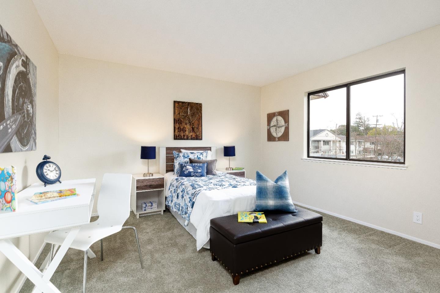 803 Curtis Street Menlo Park, CA 94025 - Photo 9 of 17 a bedroom with bed and a couch