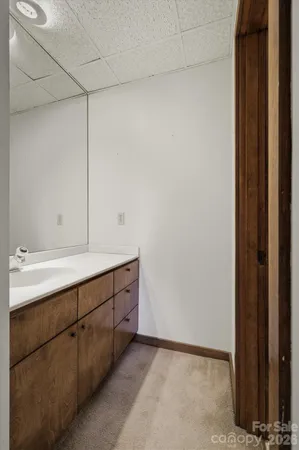 a view of room with cabinets