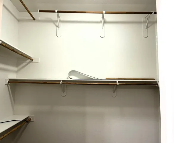 a close view of closet
