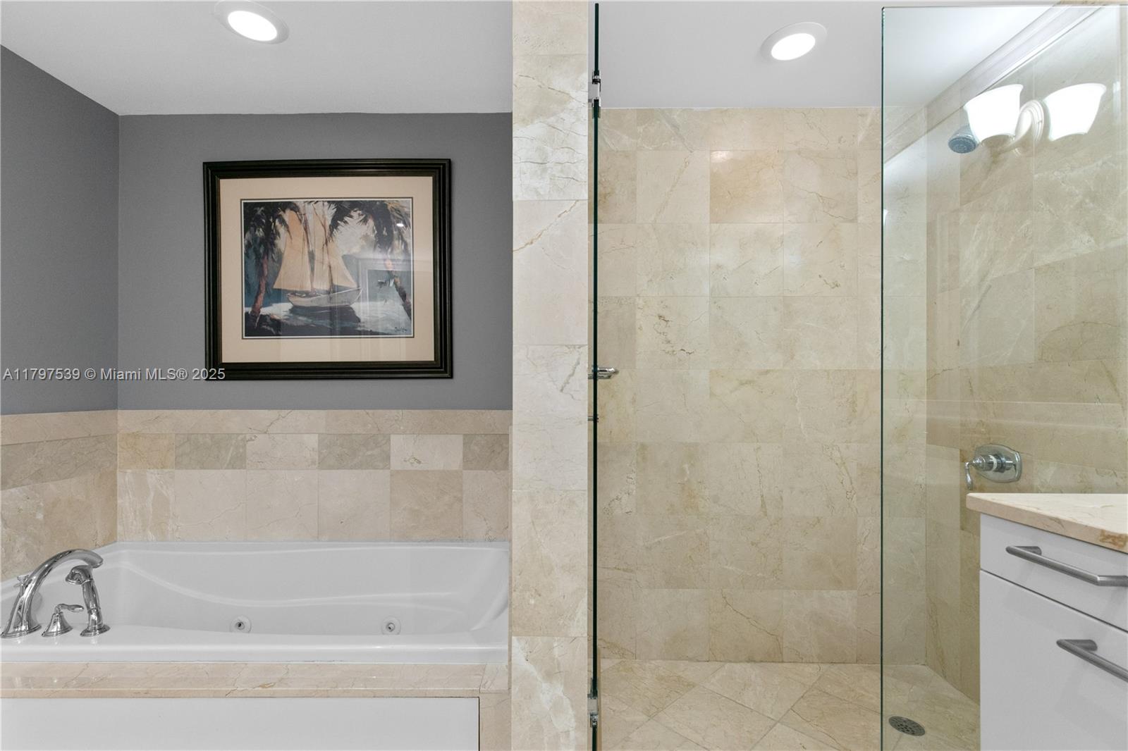 3350 Southwest 27th Avenue, Unit 902 Miami, FL 33133 - Photo 18 of 40 a bathroom with a bathtub and a shower