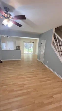 a living room with a fireplace