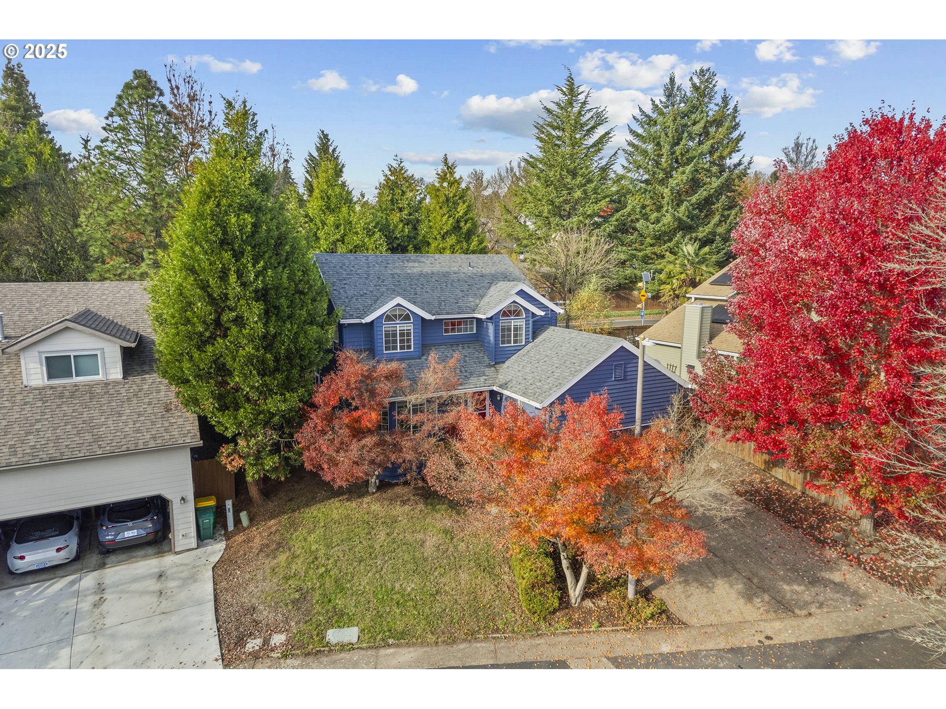 9125 Southwest Davies Road Beaverton, OR 97008 - Photo 38 of 44 an aerial view of a house with a yard basket ball court and outdoor seating