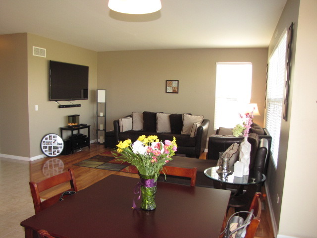 6403 Roth Court Joliet, IL 60431 - Photo 8 of 22 a living room with furniture flowerpot and a flat screen tv