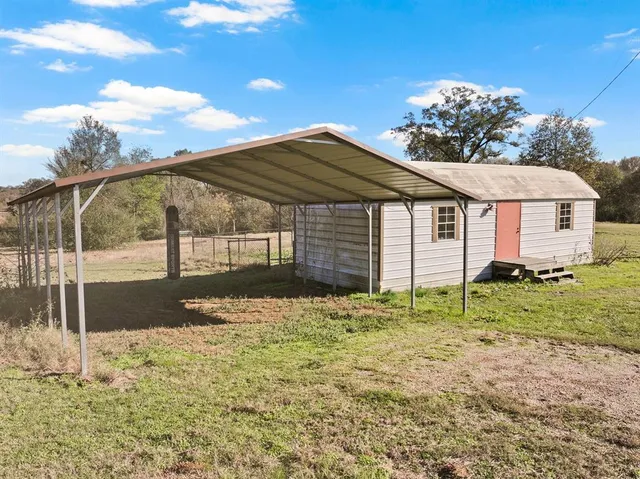 a backyard of a house