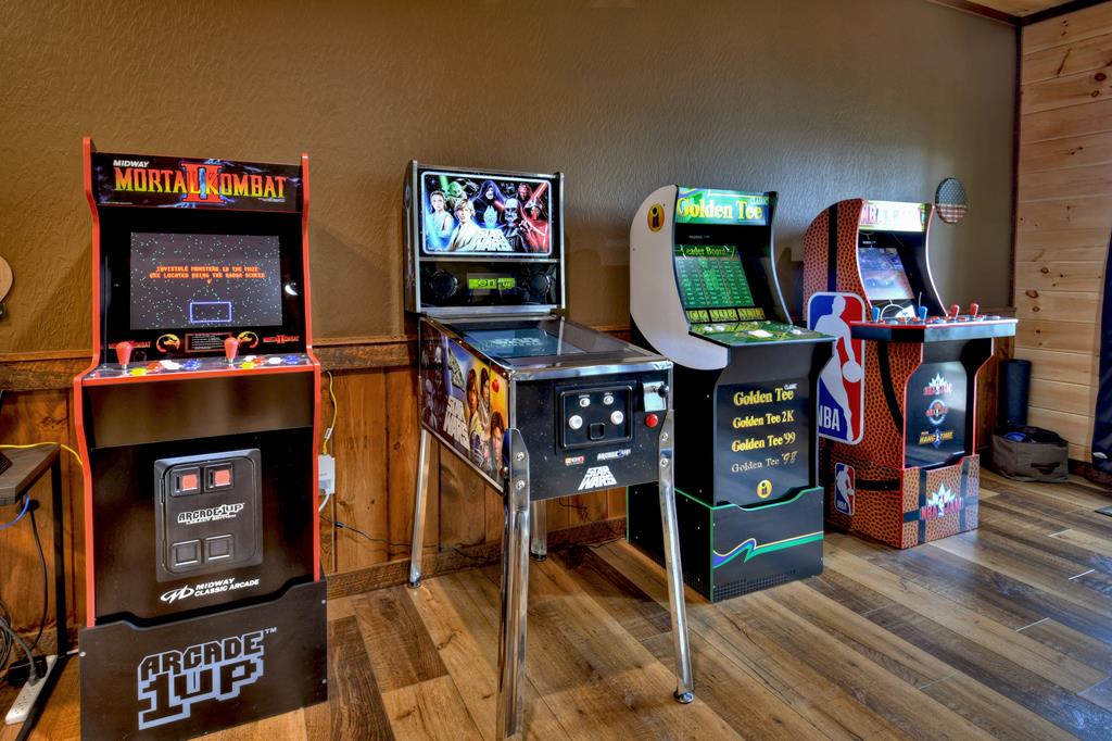 91 Heritage Way Cherry Log, GA 30522 - Photo 34 of 35 a living room with furniture a flat screen tv and a fireplace