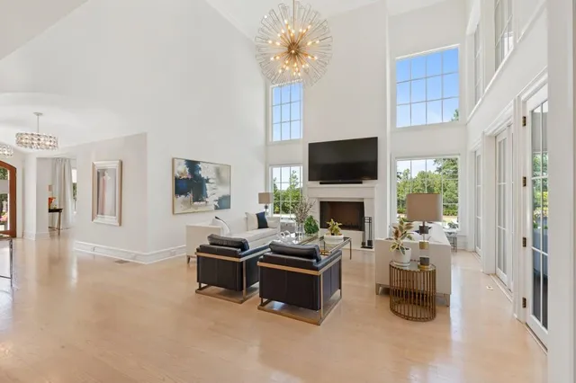 a bathroom with a sink double vanity and a mirror