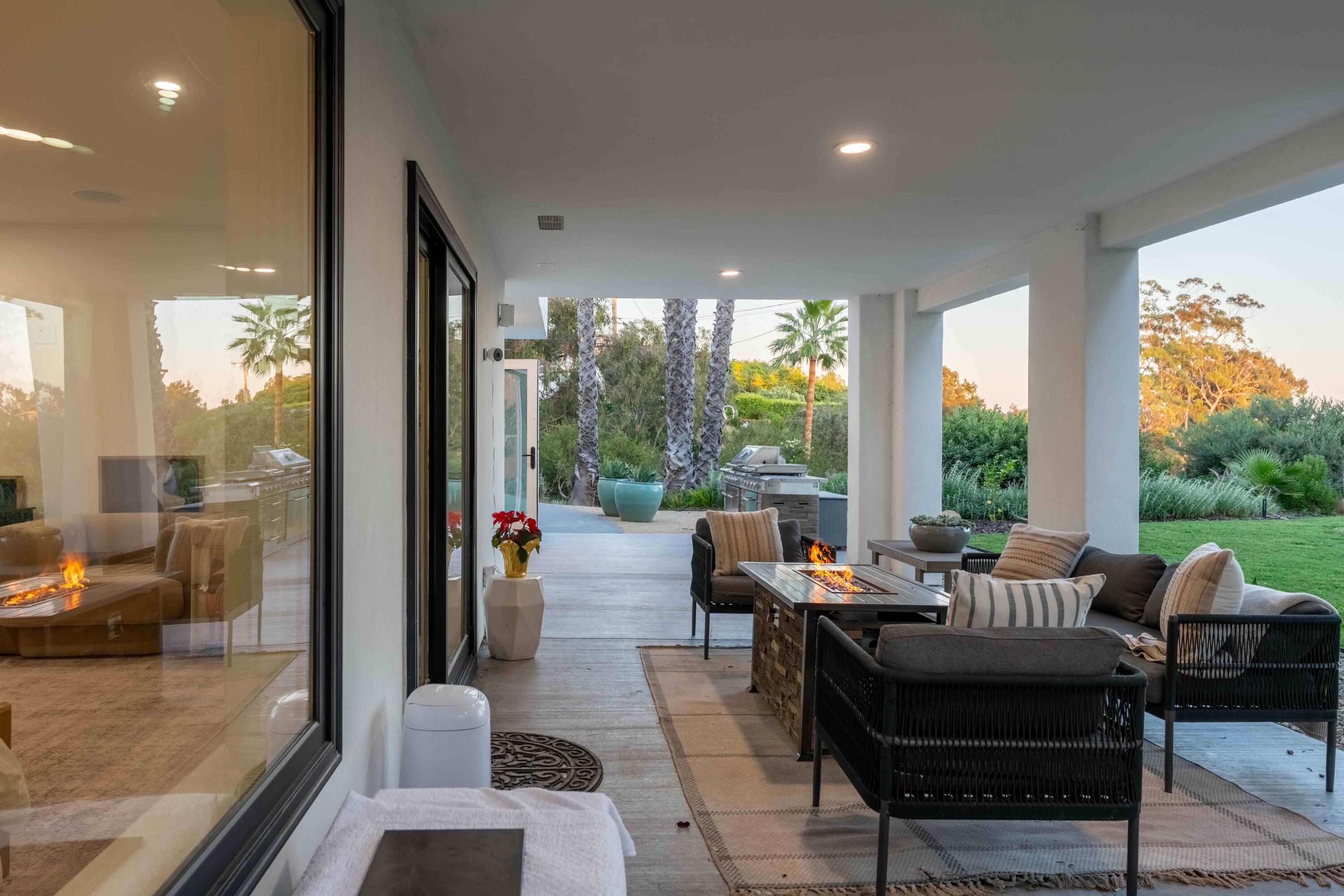1460 Twinridge Road Santa Barbara, CA 93111 - Photo 30 of 80 Twilight lower patio - 1460 Twinridge