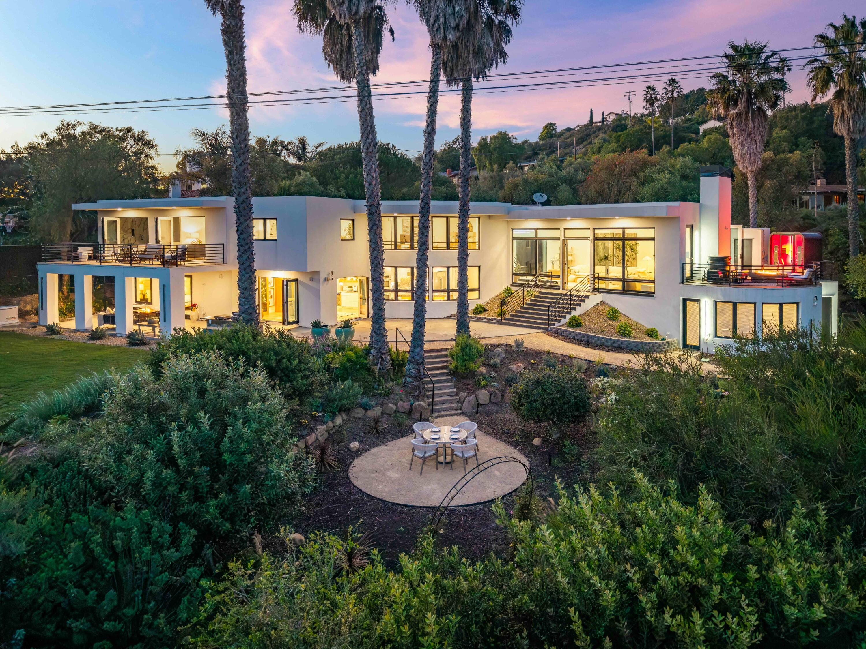 1460 Twinridge Road Santa Barbara, CA 93111 - Photo 66 of 80 Twilight back patio - 1460 Twinridge Rd